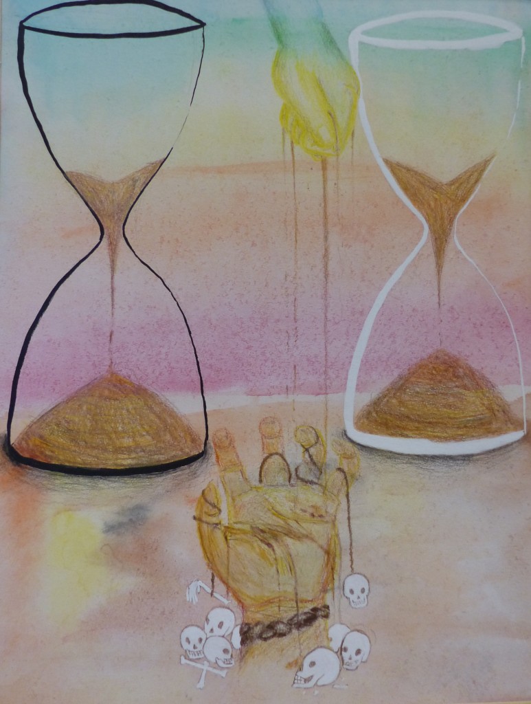 Hourglass with Hand, Nina Gee